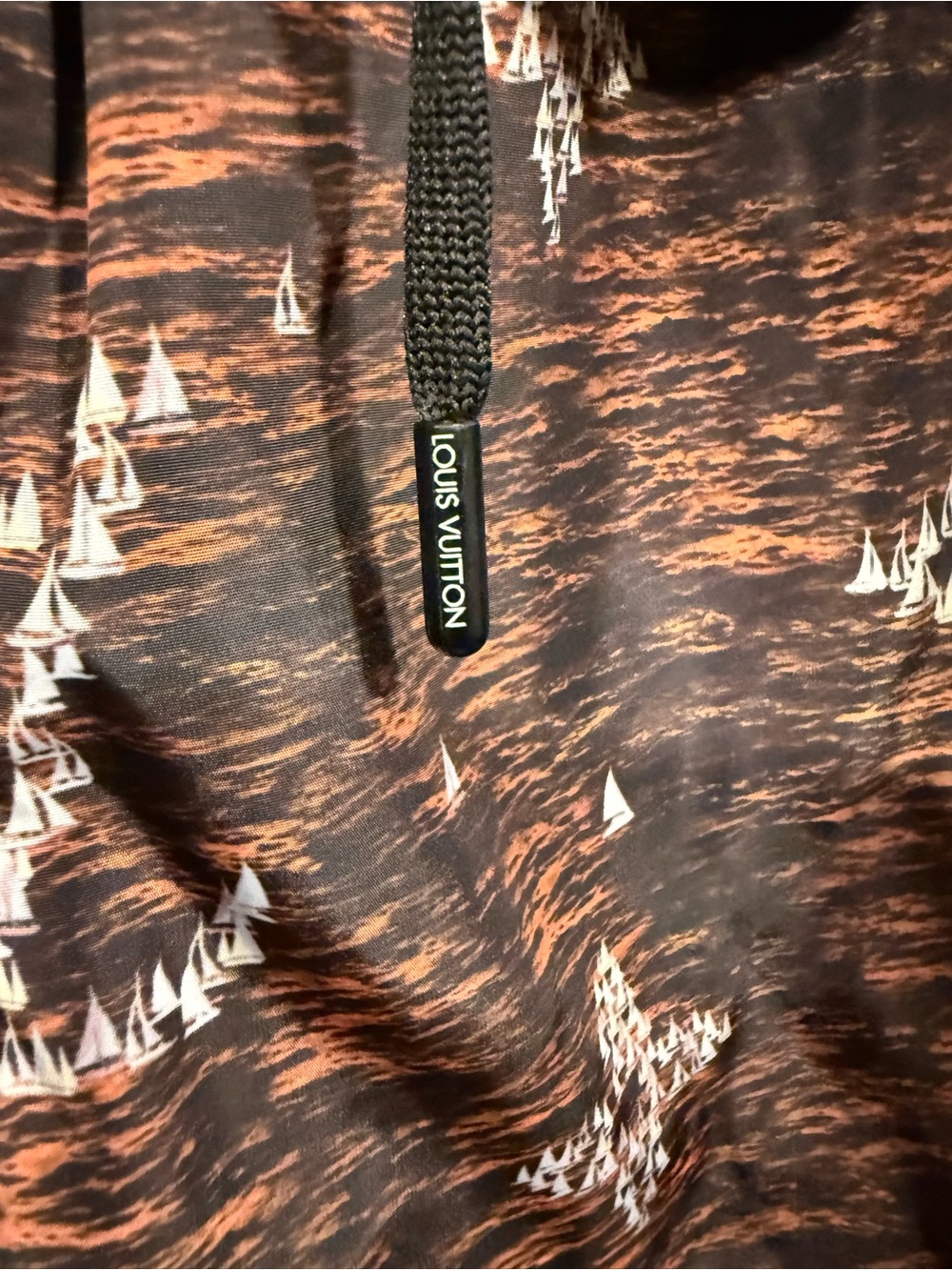 Louis Vuitton Brown Monogram Swim Shorts w/ white logos image 4